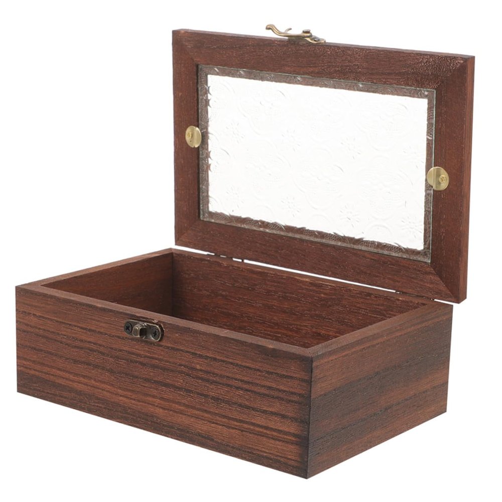 WEKAMOS Vintage Small Wooden Box with Lid
