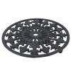 Round Vintage Cast Iron Trivet Hot Pot Holder for Kitchen view 1