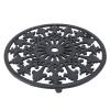 Round Vintage Cast Iron Trivet Hot Pot Holder for Kitchen view 3