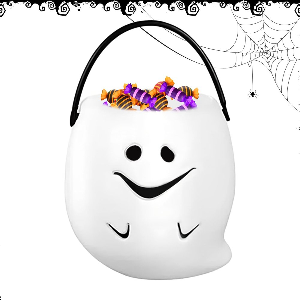 Halloween Candy Bucket Set, 6-Pack, Toy Baskets with Handles
