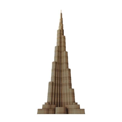 CARTONIC Burj Khalifa Dubai 3D Cardboard Puzzle Sculpture Kit