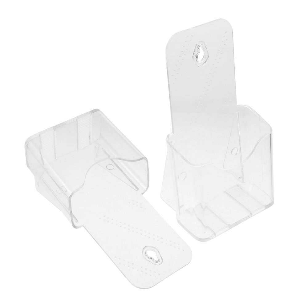 Acrylic A6 Brochure Holder, Wall-Mounted, 2-Pack, Transparent