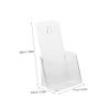 Acrylic A6 Brochure Holder, Wall-Mounted, 2-Pack, Transparent view 2