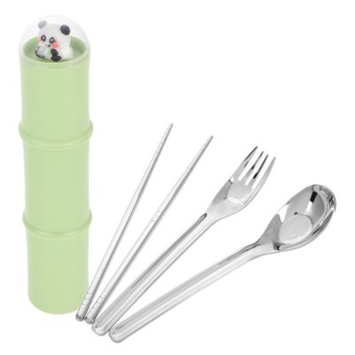 Portable Stainless Steel Cutlery Set with Case for Lunchboxes