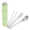Portable Stainless Steel Cutlery Set with Case for Lunchboxes view 1