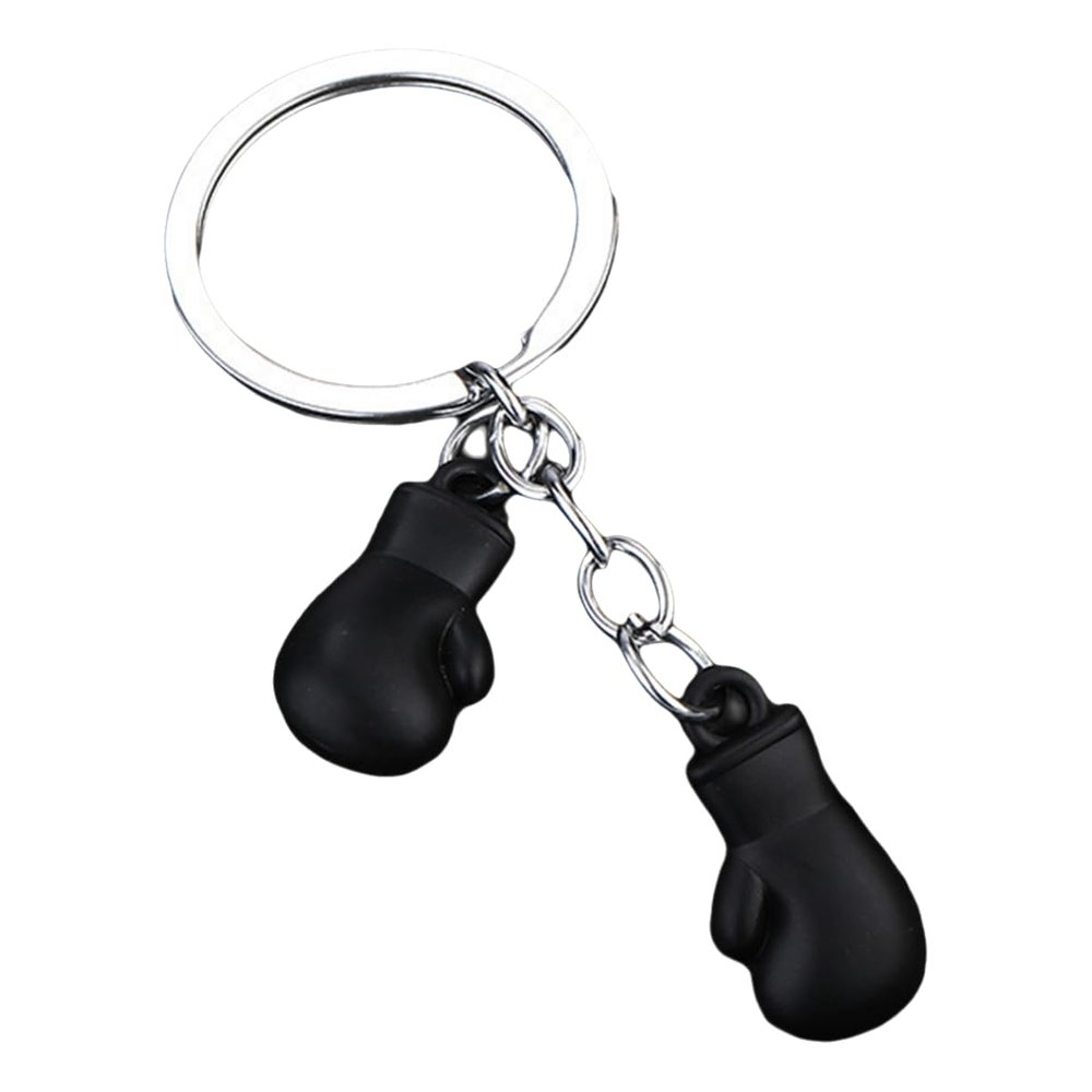 Gissroys Miniature Boxing Glove Keychain, Black, One Size