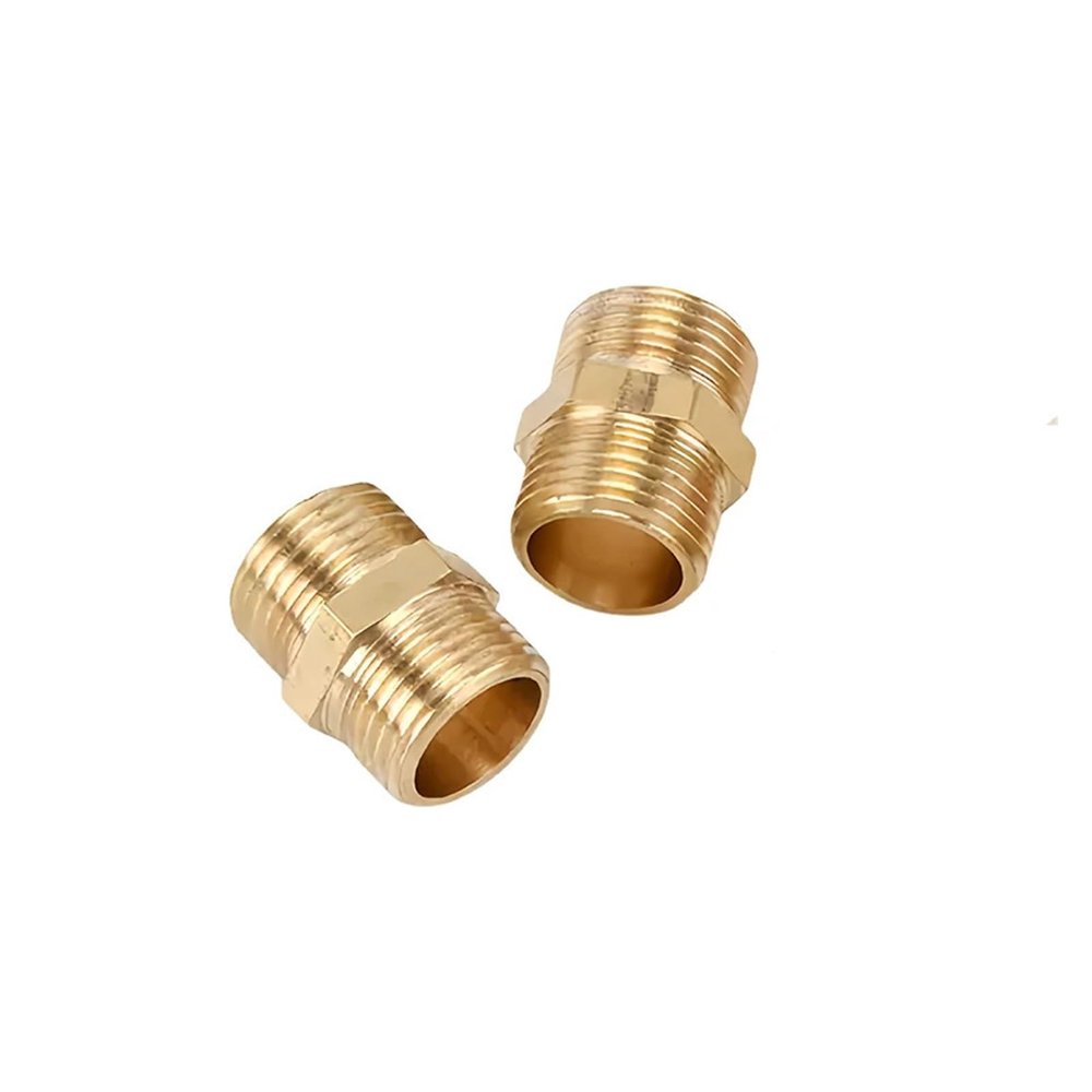 DSZUJTYROP 1 pc Brass Equal-Diameter Metric Thread M20x1.5 to Male Thread M20x1.5 Pipe