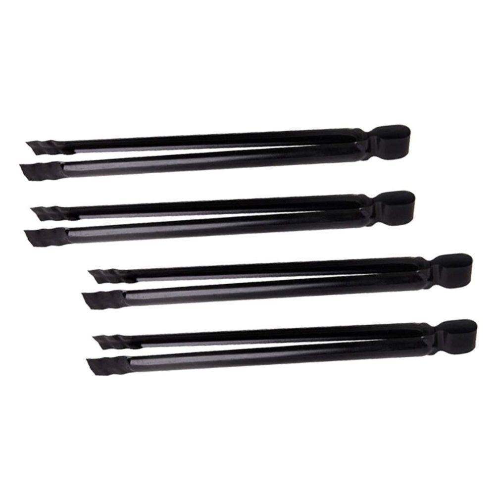 Alipis 4-Piece Outdoor Grill Charcoal Tongs, Metal with Heat-Resistant Handle