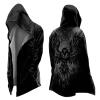 Men's Halloween Hooded Coat with Blood-Splatter Pattern view 1