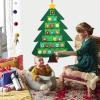 Felt Christmas Tree Ornament Set with Snowman, Removable Ornaments, Hanging Door and Wall Decor view 2