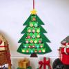 Felt Christmas Tree Ornament Set with Snowman, Removable Ornaments, Hanging Door and Wall Decor view 4
