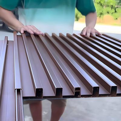 BCJMKDX Insulated Corrugated Roof Panel, 1.5–3.5 m, Brown, 1.6 m (63 in)