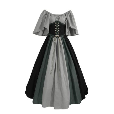 Sobzia Women's Medieval Renaissance Gothic Maxi Dress