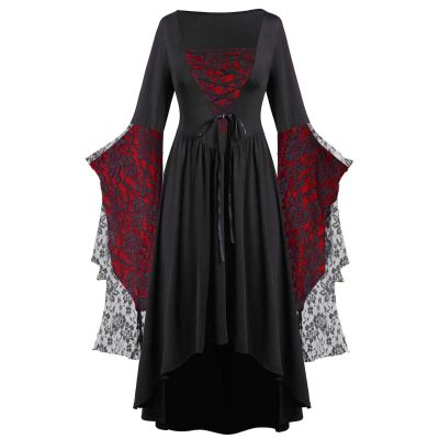 Women's Halloween Vampire Witch Gothic Medieval Dress