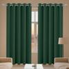 MEILIPA Blackout Curtain with Grommets, 230 x 110 cm, Soft, Opaque Thermal Curtain, Sound-Dampening, Washable, Dark Green view 1