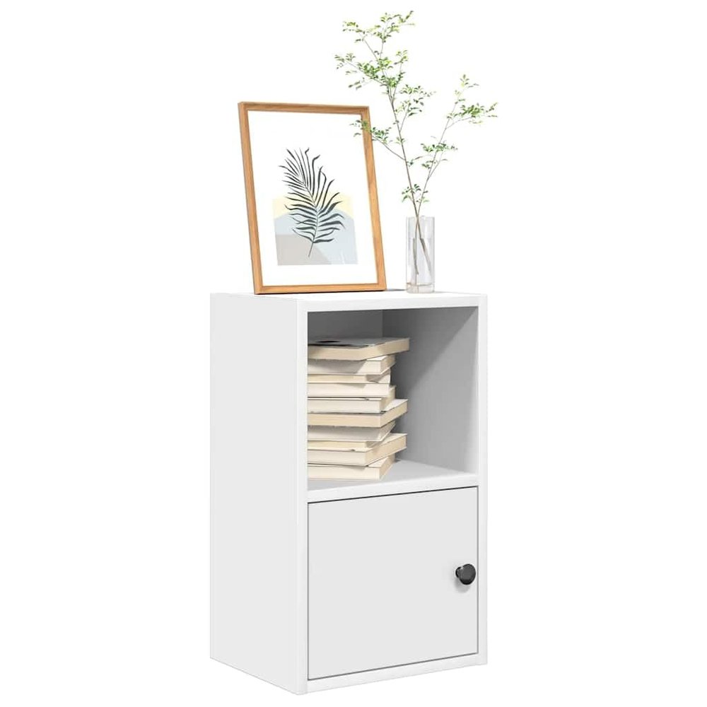 KTHLBRH White Bookshelf, Decorative Office Shelf for Bedroom, 31 x 24 x 52 cm
