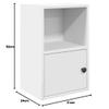KTHLBRH White Bookshelf, Decorative Office Shelf for Bedroom, 31 x 24 x 52 cm view 3
