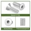 ORTAVA 100-Pack M4 x 16 mm Countersunk Hex Socket Screws view 3