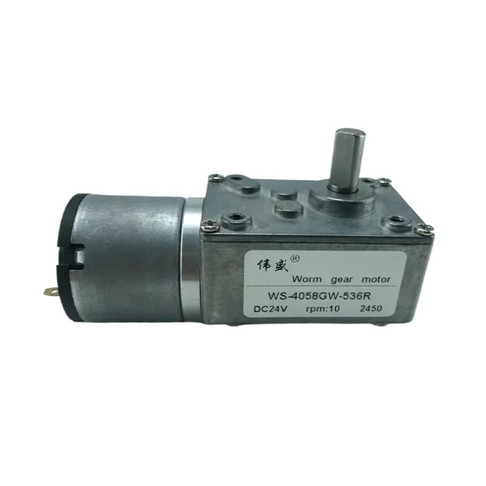 CSFFA 536R DC Speed Motor, 12V/24V Angled Turbo Worm Gear Motor, High Torque, 4058GW Speed Controller (17 RPM, 24V)