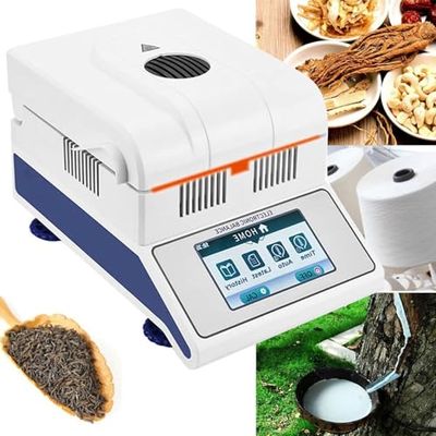 MJMLUCK Precision Moisture Analyzer with 0.02% Readability, Two Drying Modes, and Adjustable Temperature for Accurate Moisture Measurement of Powders, Herbs, and Tea (100 g/0.002 g)
