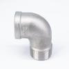 1" BSPP Female to BSPT Male 304 Stainless Steel 90° Elbow Connector Fitting, 230 PSI view 1