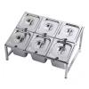Pizza Topping Station, 304 Stainless Steel Ingredient Containers with Lids (N) view 1