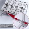 Pizza Topping Station, 304 Stainless Steel Ingredient Containers with Lids (N) view 4