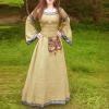 Generic Women's Lagertha Dress | Hand Embroidery | V-Neck | Viking Costume view 2