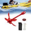 Folding Boat Grappling Hook with 65.6 ft Rope, Accessory Set for Sailboats view 2