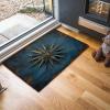MLSOWM Retro Compass Doormat, 80 x 120 cm, Navy Blue view 2
