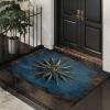 MLSOWM Retro Compass Doormat, 80 x 120 cm, Navy Blue view 3