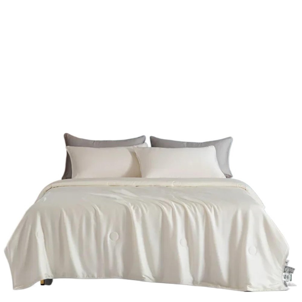 GSJNHY Cooling Blanket, Lightweight Summer Quilt with Double-Sided Cooling Fabric, White, 200 × 230 cm, 1.55 kg