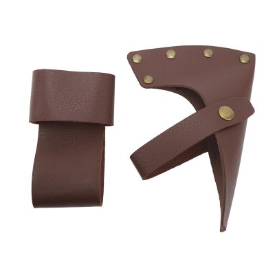 PU Leather Axe Sheath with Metal, Brown