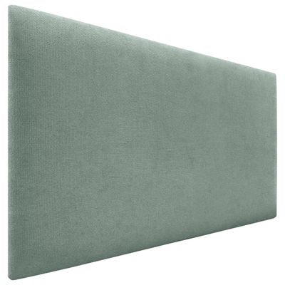 DHOME Smooth Upholstered Headboard in Aqualine Fabric, 70 cm High, 4 cm Thick, Wall-Mounted Acoustic, Sound-Absorbing, Water Green, 100 cm