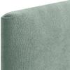 DHOME Smooth Upholstered Headboard in Aqualine Fabric, 70 cm High, 4 cm Thick, Wall-Mounted Acoustic, Sound-Absorbing, Water Green, 100 cm view 3