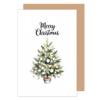 Edition Seidel Premium Christmas Greeting Card with Envelope, English “Merry Christmas” Retro Christmas Tree Design view 1