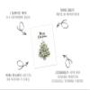 Edition Seidel Premium Christmas Greeting Card with Envelope, English “Merry Christmas” Retro Christmas Tree Design view 3