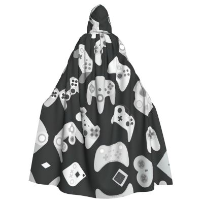 XTYGETY Unisex Game Controller Print Hooded Cape Costume