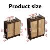 AYHARYLH Hidden Wi-Fi Router Cabinet with Double Shelves, Natural, 70 x 50 x 25 cm view 2