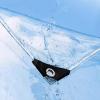 ZHUOZ1T Transparent Waterproof PVC Tarp, UV-Resistant, Weatherproof, Tear-Resistant, 1.8 m x 1.8 m view 2