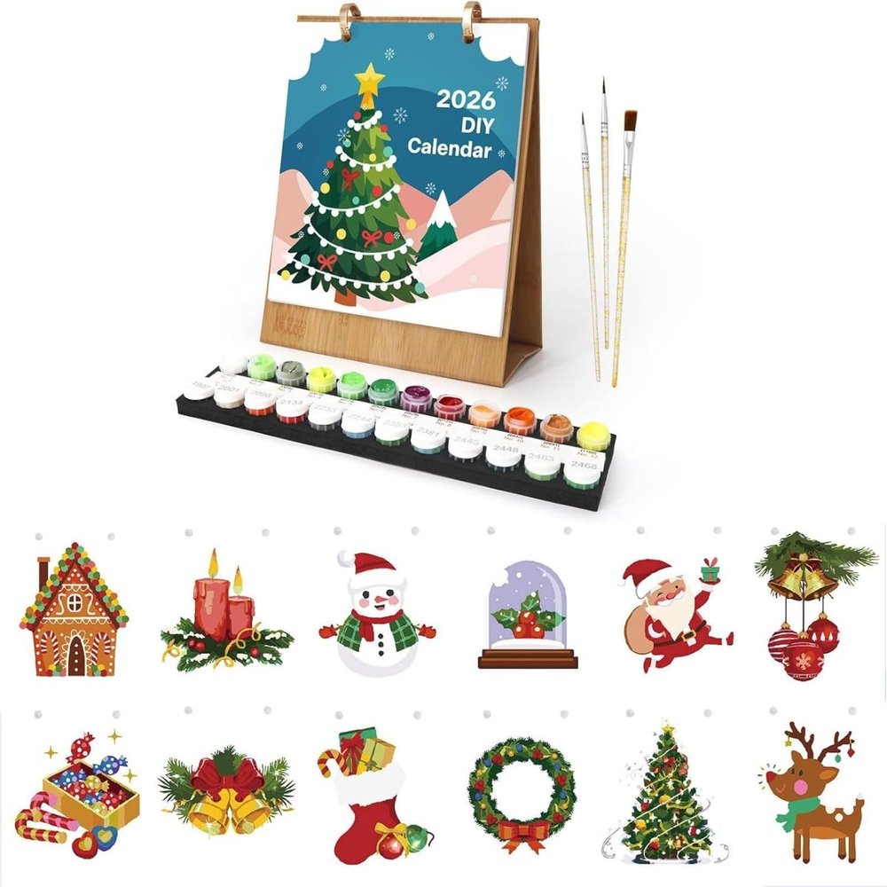 2026 Paint-by-Numbers Wall and Table Calendar