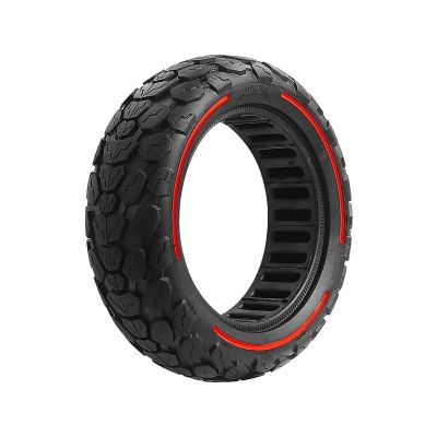 BERTGDA Solid Rubber Tire for Electric Scooters, 10 x 2.75, Red