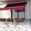 Adjustable Freestanding Patio Awning with Hand Crank, 2.5 m High view 2
