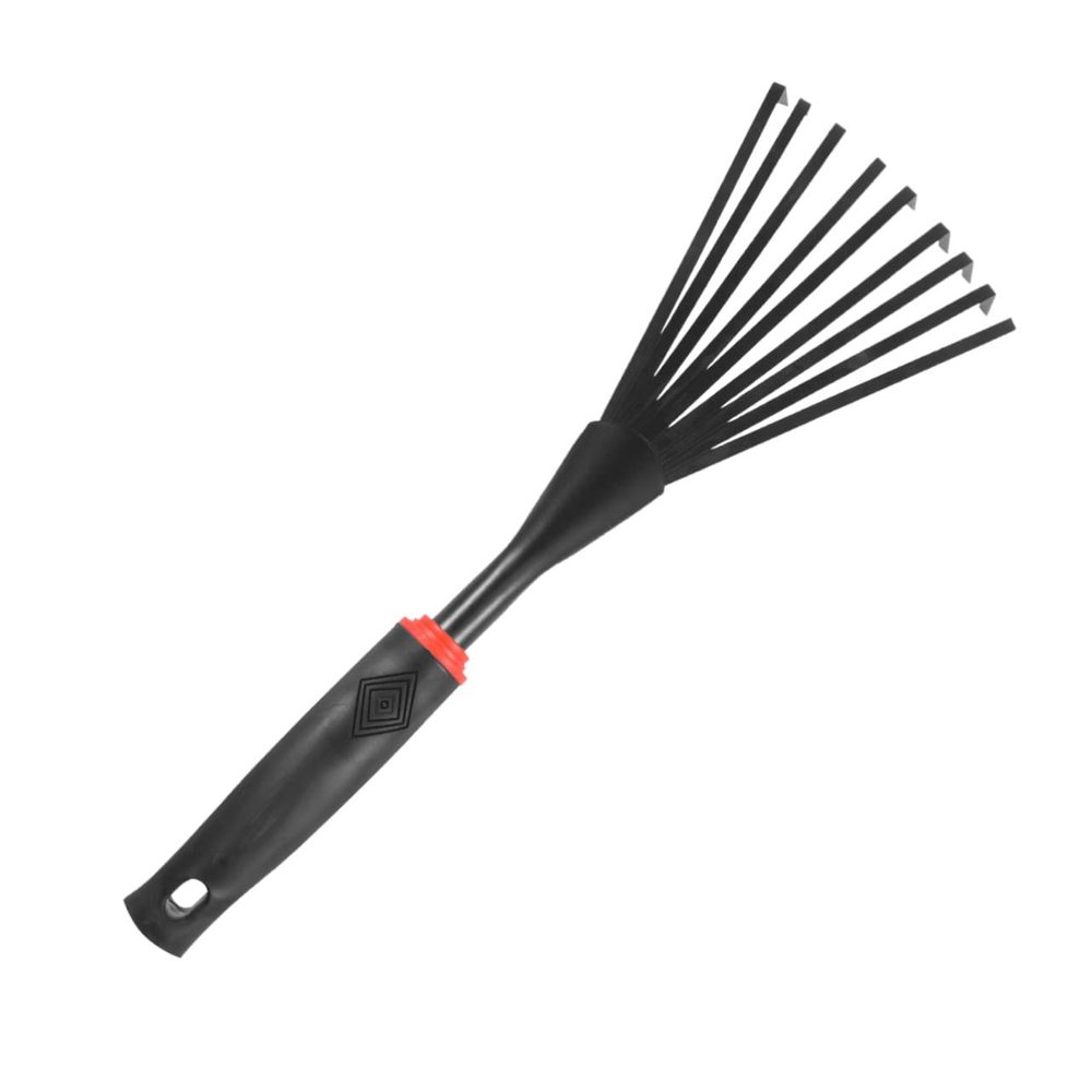 Stainless Steel Grass Rake with Wooden Handle, Multifunctional, 1 Pc.