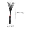 Stainless Steel Grass Rake with Wooden Handle, Multifunctional, 1 Pc. view 4