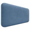DHOME Upholstered Rounded Aqualine Fabric Headboard, Wall-Mounted Sound-Dampening, Blue, 90 cm view 1
