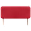 DHOME Smooth Rounded Upholstered Faux Leather Headboard with Legs for Acoustic Wall, Sound-Absorbing Bed Headboard, Bedroom (Red, 140 cm) view 1