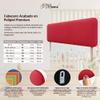 DHOME Smooth Rounded Upholstered Faux Leather Headboard with Legs for Acoustic Wall, Sound-Absorbing Bed Headboard, Bedroom (Red, 140 cm) view 4