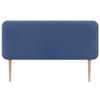 DHOME Smooth Rounded Faux Leather Headboard with Legs, Blue, 135 cm view 1