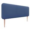 DHOME Smooth Rounded Faux Leather Headboard with Legs, Blue, 135 cm view 2